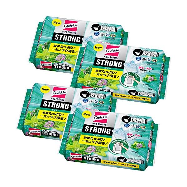 他サイト： クイックル 【まとめ買い】トイレクイックルストロング トイレシート ワイプ 液量たっぷり! 便座裏のハネ汚れも一気にラク落ち! エクストラハーブの商品画像