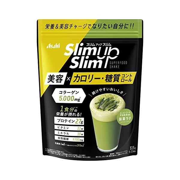 他サイト： スリムアップスリム 酵素+スーパーフードシェイク 抹茶ラテ 315gの商品画像