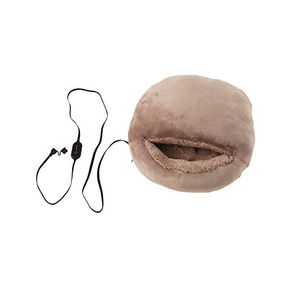 フットウォーマー(ベージュ)・ベージュ USB給電 KDF-0513U/C・・Style:フットウォーマー(ベージュ)・サイズ:幅35×奥行35×高さ12cm・本体重量:500g・2時間自動オフ・カバー丸洗い:○・表面温度:約43℃