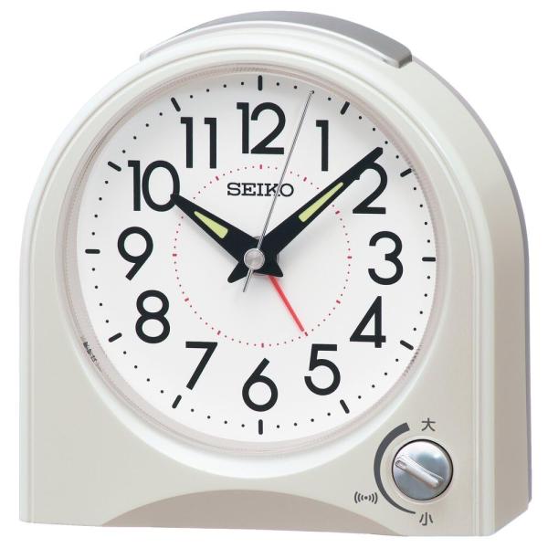 他サイト： セイコークロック(Seiko Clock) 目覚まし時計 置き時計 アナログ 白パール 115×115×55mm KR520Wの商品画像