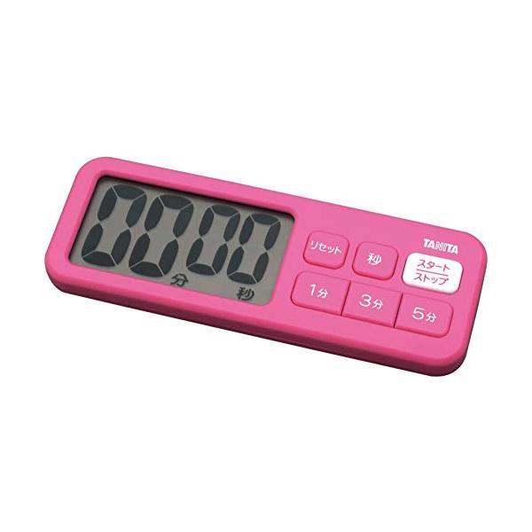 他サイト： タニタ キッチン タイマー マグネット付き 大画面 100分 ピンク TD-395 PK でか見えプラスタイマーの商品画像