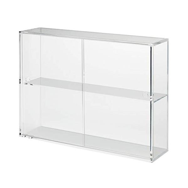 他サイト： 無印良品 アクリルコレクションスタンド引き扉付き・大 約幅33.6×奥行8.4×高24.4cm 02856113の商品画像