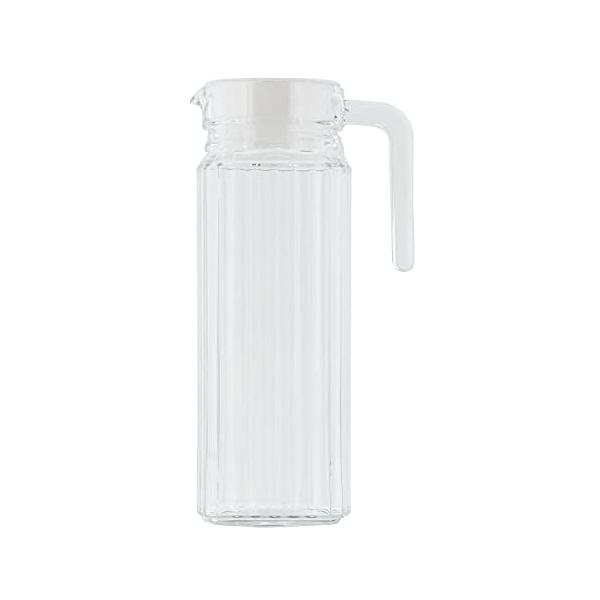 ・ホワイト 1.1L ND-2356・・Size:1.1L・商品サイズ：幅12.3×奥行8.6×高さ24.4cm・重量：0.72kg・本体/ソーダガラス、蓋/ポリプロピレン・原産国：中国・※熱湯はNGです。