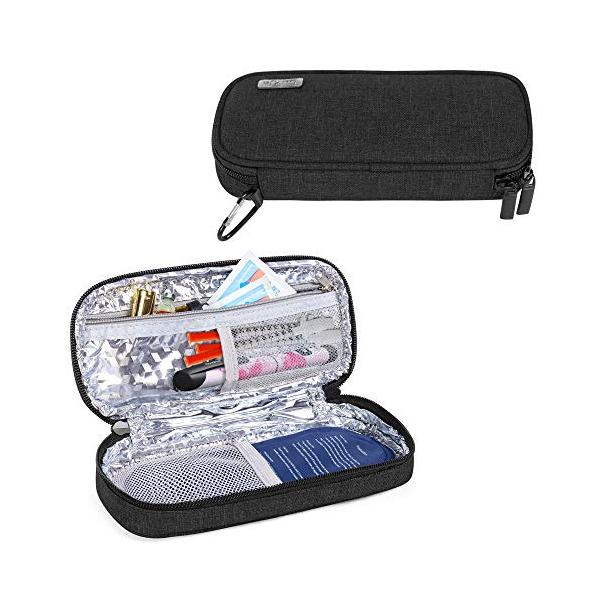 ・ブラック  ・・Color:ブラック・丈夫なナイロン（外装）、クッション材（中身）、アルミシート（内装）を使用し、インスリンと保冷剤を収納する、 所定の保冷性能を満たすケースです。（バッグのみの商品です。医療器具と保冷剤は含まれておりませ...