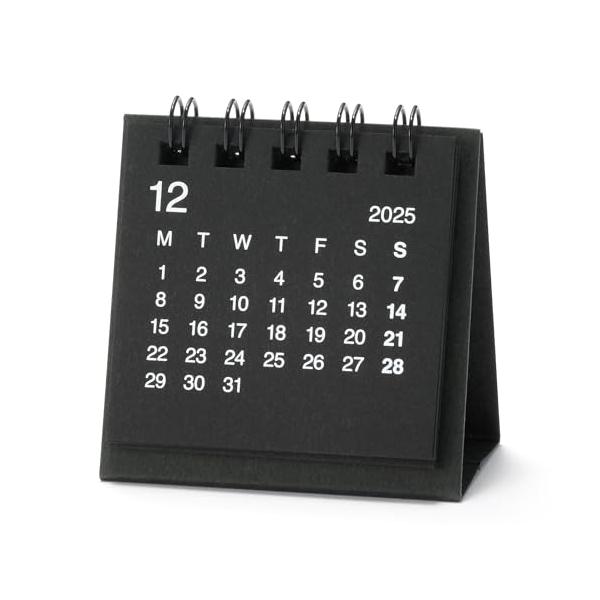 無印良品 2026年 デスクトップミニカレンダー・2025年12月