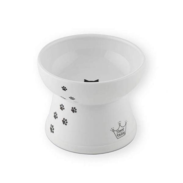 他サイト： 猫壱（necoichi）ハッピーダイニング 脚付フードボウルL シリコン付き 猫柄 L サイズの商品画像