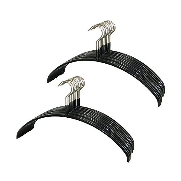 他サイト： MAWA すべり落ちないマワハンガー 人体ハンガー 20本組 116066 ブラック 40×22×1cm 3120の商品画像