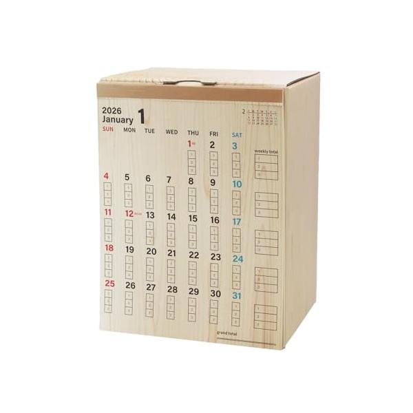 ？万円貯まる 木まぐれ木まぐれ/H196×W147×D110mm/CAL26010・パッケージ個数:1・サイズ：約W14.7 D11 H19.6