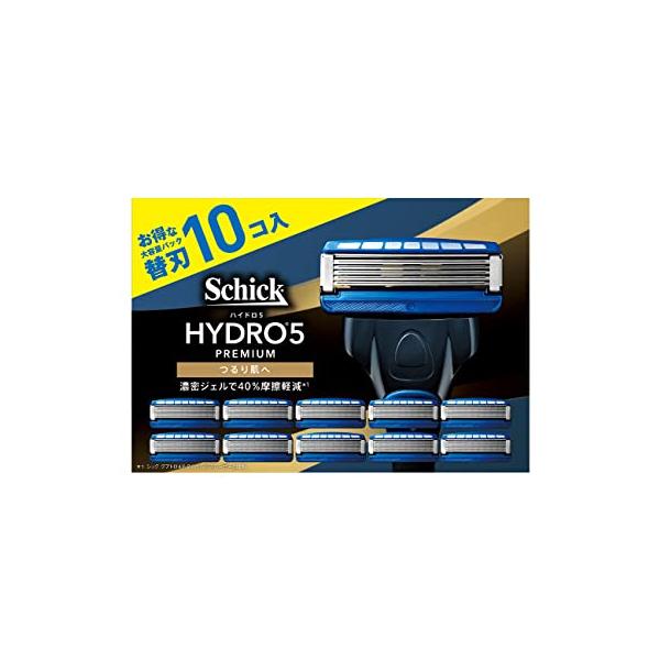 ・ブルー  HPMI5-10/AM・PatternName:3ハイドロ5プレミアム つるり肌 替刃(10コ入)・極めた剃り味を実現する革新技術・お得な替刃10個入りセット・原産国：アメリカ・内容量：替刃10コ