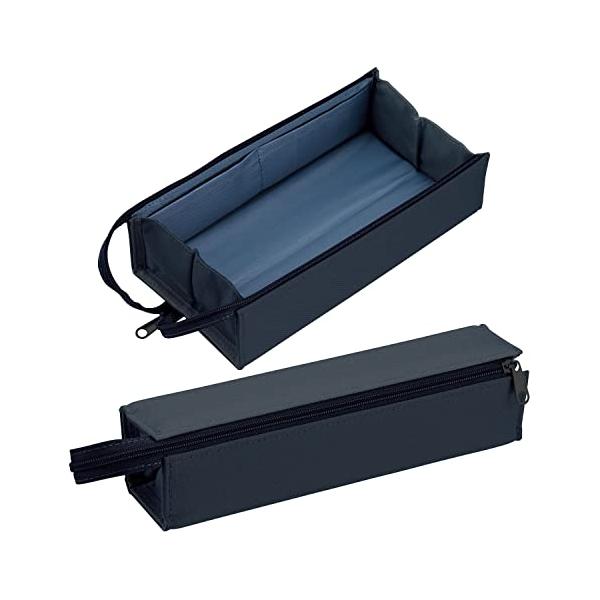 筆箱・アッシュブラック Lサイズ F-VBF122-7・・Color:アッシュブラックSize:Lサイズ・使わに時はスリムで、開くとペントレーに早変わり。・【寸法】 200×50×50mm ※持ち手を含まない寸法です。・【カラー】 アッシュ...