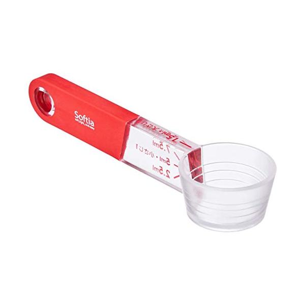 他サイト： パール金属 Softia 置いて量れる 計量スプーン レッド C-3700の商品画像