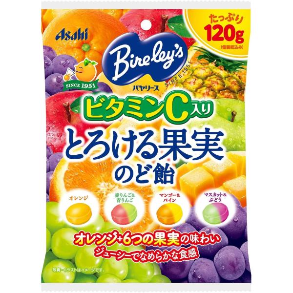 ・ 120グラム (x 6) ・原材料名:砂糖（国内製造）、水飴（国内製造）、食用油脂、オレンジ濃縮果汁、赤りんご濃縮果汁、マンゴー濃縮果汁、パインアップル濃縮果汁、青りんご濃縮果汁、マスカット濃縮果汁、ぶどう濃縮果汁、ハーブエキス／酸味料...