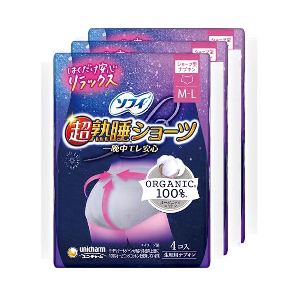 -/4個 (x 3)/-・PatternName:ショーツ4個・パッケージ個数:1・生理用ナプキン