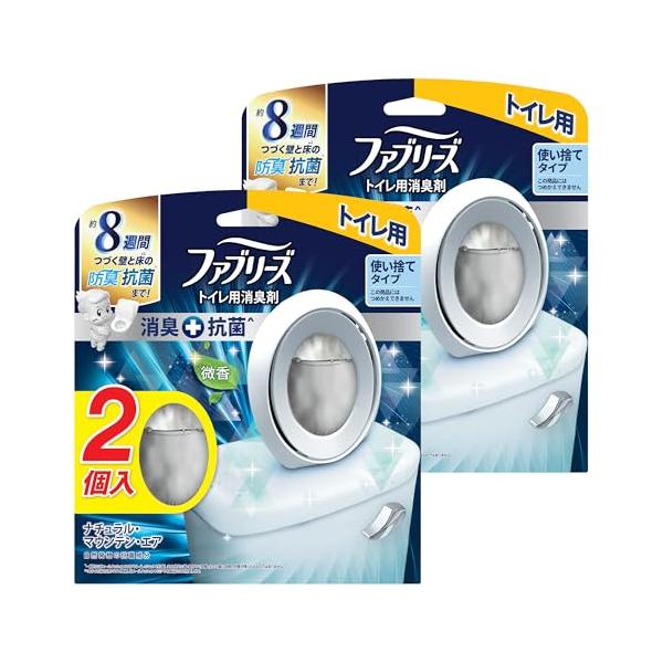 他サイト： ファブリーズ 【まとめ買い】W消臭 トイレ用消臭剤+抗菌 ナチュラル・マウンテン・エア 6.3mL×4個の商品画像