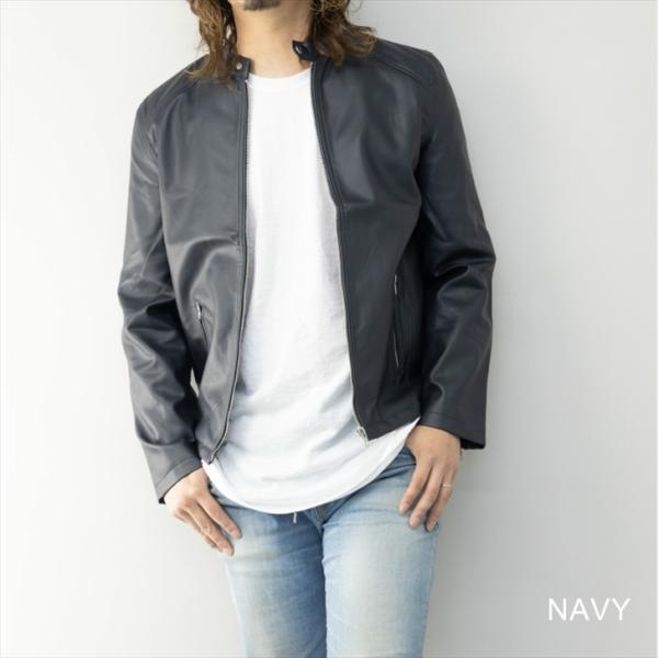 ライダースジャケット メンズ シングル フェイクレザー Pu レザータッチ 黒 紺 ワイン レザージャケット シングルライダース 革ジャン ブルゾン お洒落 Buyee Buyee Jasa Perwakilan Pembelian Barang Online Di Jepang