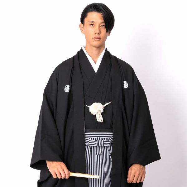 仕立てオーダー着物(もしくは羽織) 黒紋付 正絹 羽二重 : 男 仕立てオーダー着物(もしくは羽織) 黒紋付 正絹 羽二重 : 男