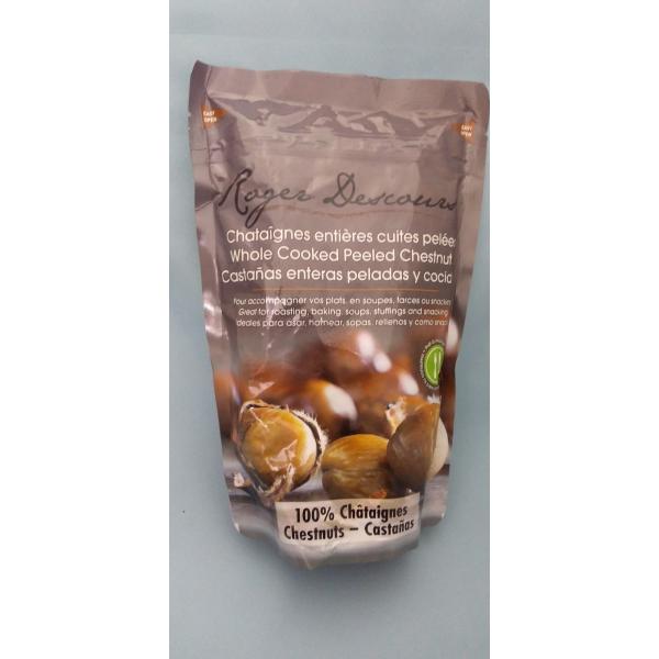 渋皮を取り除いたヨーロッパ産の栗を、加熱殺菌してパック詰めしました。味付けをしていないため、お料理をはじめお菓子作りやパン作りにもお使いいただけます。グリルやローストした肉料理とよくあい、サイドディッシュとしても栗独特の風味を楽しめます。コ...