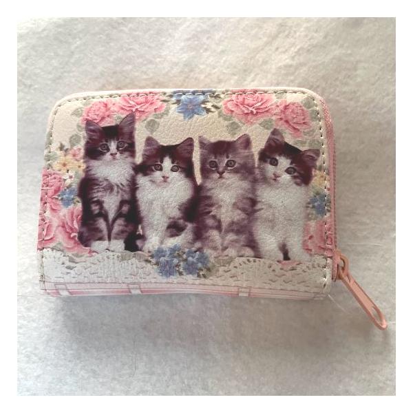 ローズ＆キャット カードケース FDC-716 薔薇 バラ ネコ 猫 カードホルダー