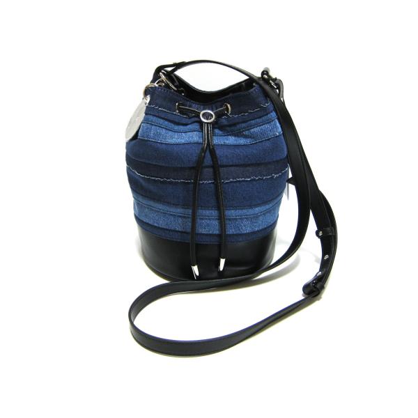 DIESEL（ディーゼル） デニム リメイク風 バケツ型 巾着バッグ X07936