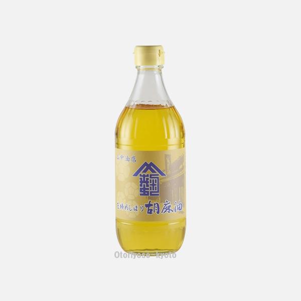 京都 山中油店 玉締めしぼり胡麻油 450g瓶/450g瓶包装 創業 江戸後期の文政年間