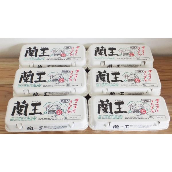 [Release date: March 11, 2018]この商品は化粧箱入りではありません。10個入りパックを6パック段ボール箱で梱包しています。生産者：農事組合法人 協和 杵築農場 生産地：大分県杵築市 商品名：蘭王（らんおう） 黄身...