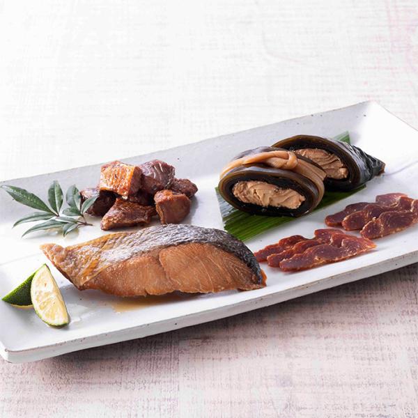 鮭のお惣菜詰合せセット サーモン 秋鮭 焼漬 昆布 太巻き うま煮 酒びだし 父の日 母の日 御歳暮ギフト