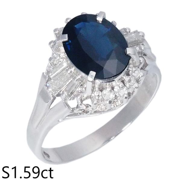 ジュエリーマキ　サファイア ピアス PT850 極美品 音羽屋□ ジュエリーマキ JEWELRY MAKI サファイア/1.59ct ダイヤ/0.36