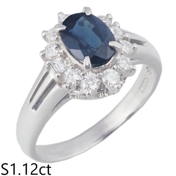 音羽屋□ ジュエリーマキ JEWELRY MAKI サファイア/1.12ct ダイヤ/0.25