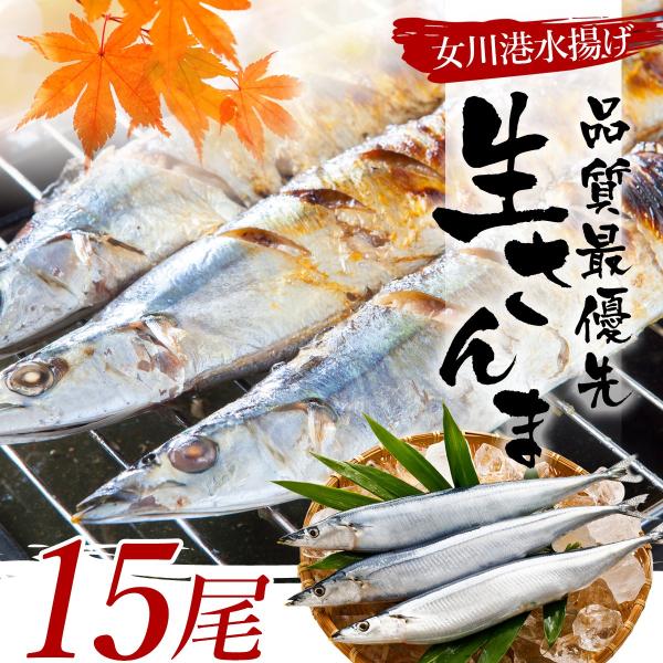 15尾 品質最優先 生さんま1尾130g前後 宮城県女川港から産地直送 T02 018 石巻元気商店 通販 Yahoo ショッピング