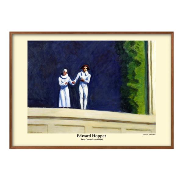 ポスター 1-10588 エドワード・ホッパー - Two Comedians (1966) オリジナル商品 絵画 インテリア A3サイズ アート 新築祝い ギフト 模様替え 北欧 管理ID: