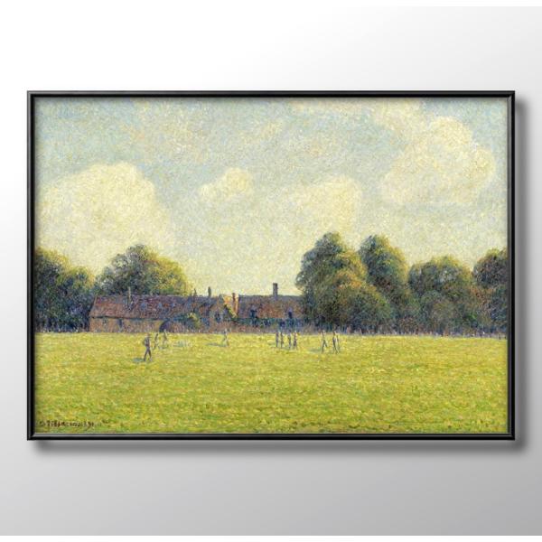 日本製 ポスター 1470 カミーユ・ピサロ Hampton Court Green 絵画 インテリア A3サイズ アート 新築祝い ギフト 模様替え 北欧 管理ID:
