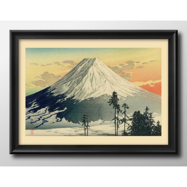 日本製 ポスター 高橋松亭 加津山付近 日本画 絵画 インテリア A3サイズ アート 新築祝い ギフト 模様替え 北欧 マット紙