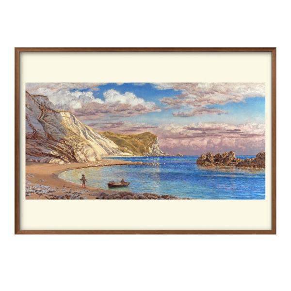 ポスター 2540ジョン・ブルット マン・オブ・ウォー・ロックス、ドーセットの海岸 絵画 インテリア A3サイズ アート 新築祝い ギフト 模様替え 北欧 管理ID: