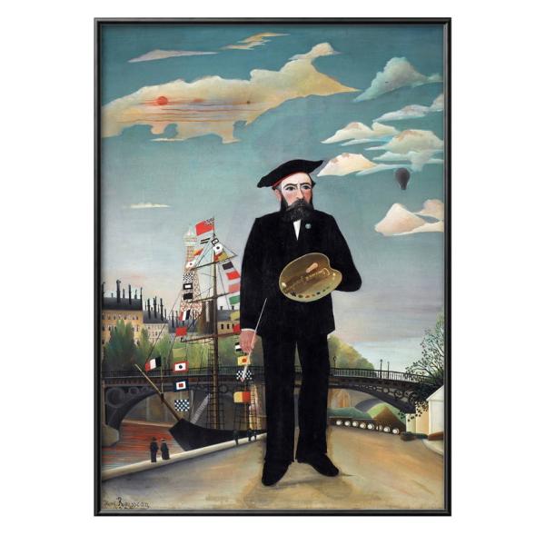 日本製 ポスター 3293 アンリ・ルソー 私自身：肖像＝風景 絵画 インテリア A3サイズ アート 新築祝い ギフト 模様替え 北欧  管理ID: