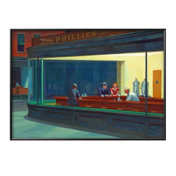 日本製 ポスター 4479 エドワード・ホッパー ナイトホークス 絵画 インテリア A3サイズ アート 新築祝い ギフト 模様替え 北欧  管理ID: