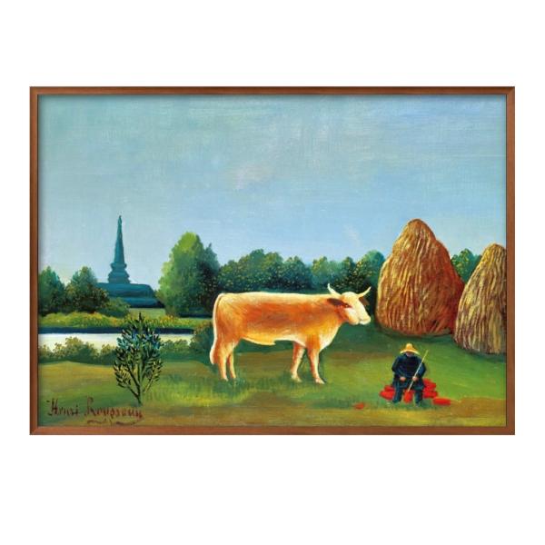 日本製 ポスター 7644 アンリ・ルソー パリ近郊の眺め、バニュー村 絵画 インテリア A3サイズ アート 新築祝い ギフト 模様替え 北欧  管理ID: