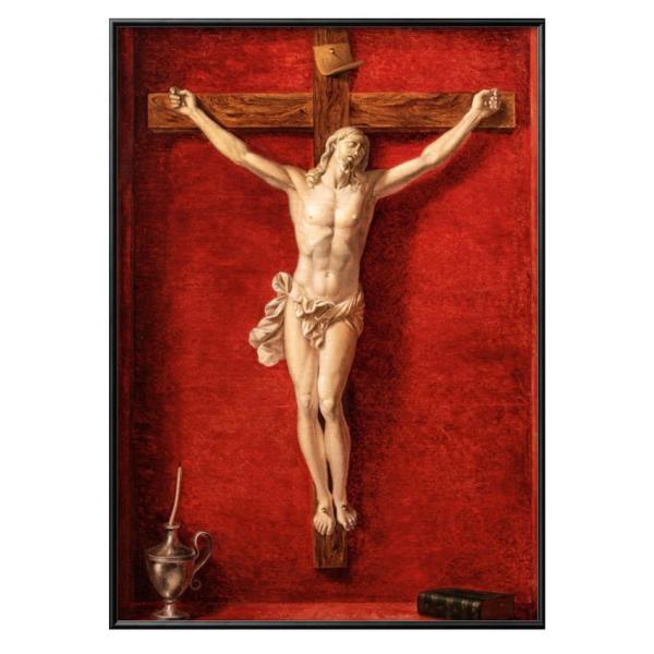日本製 ポスター 9340 ブロスペロマレリニ Trompe-L’?il With A Crucifix 絵画 インテリア A3サイズ アート 新築祝い ギフト 模様替え 北欧 管理ID: