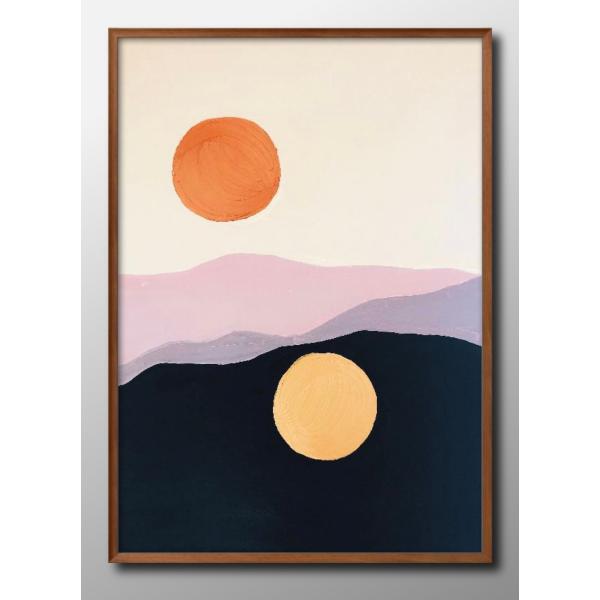 絵画　太陽の絵、額縁入り 楽天市場】絵画 ひまわり 風景 花畑 「陽の向く方へ」 黄色い 花