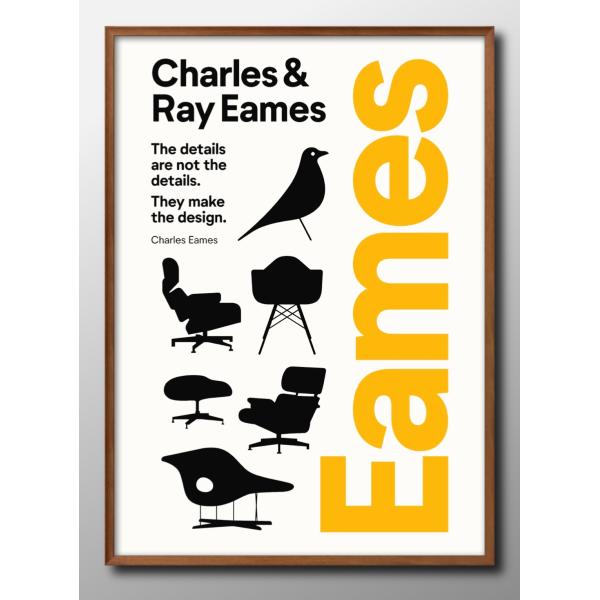 ポスター イームズ ミッドセンチュリー 絵画 インテリア A3サイズ