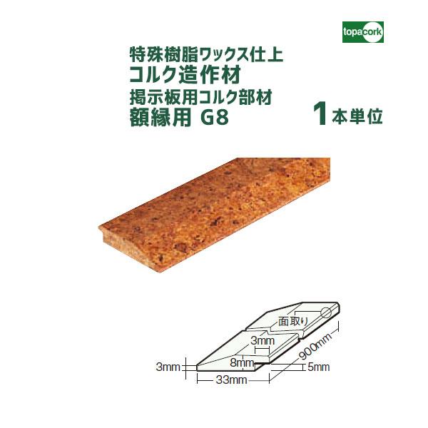 掲示板用コルク部材 額縁用G8 特殊樹脂ワックス仕上 【1本】