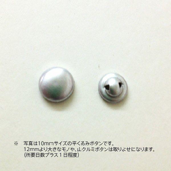 リサイクル素材を用いた、平くるみボタン金具（38ｍｍ）500個セット（裏面金属）