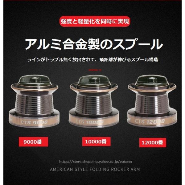 �����^�ނ胊�[�� 9000-12000 �X�s�j���O���[�� �A���~������ �ő�h���O�́F30kg �ϋv�� �C�� �W�� ���E�����n���h��  �D�ނ� �̂܂��ނ� �A�E�g�h�A�p�i ���i�摜4