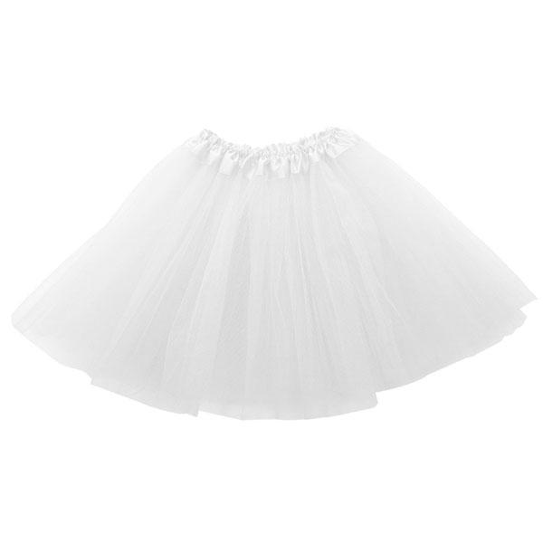 フリフリスカート 白 チュチュ チュールスカート ホワイト レース