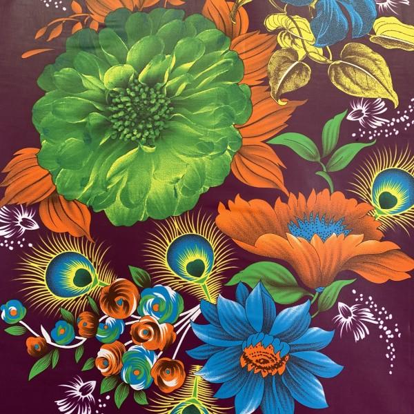 アフリカンプリント風 生地 布 ポリエステル製 AP-1038 花柄