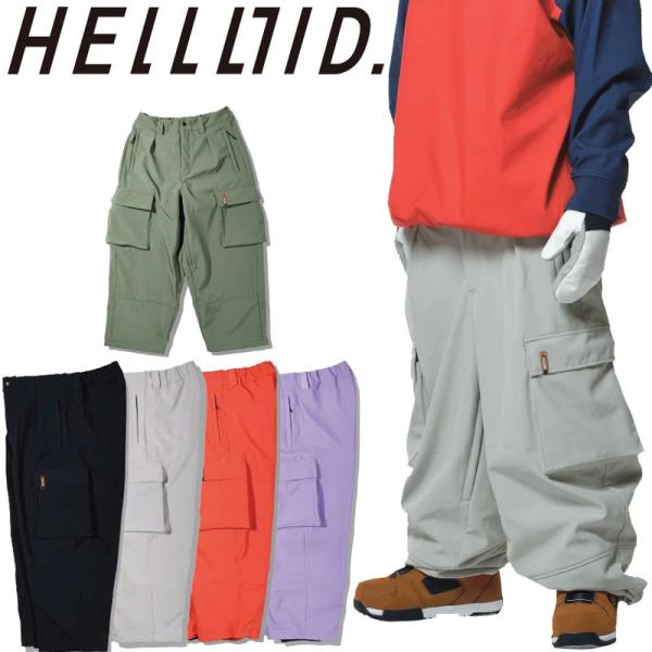 美品 HELLOID ヘルロイド スノーパンツ カーゴパンツ ○ HELLOID 23HEL-14 SOFTSHELL PANTS ヘルロイド スノボウェア スノーボード
