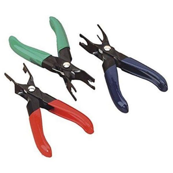 燃料ラインホースリムーブプライヤー3点セット。3つの燃料ラインリムーバーツールでほとんどの車両に使用できます。■商品仕様・青：8mm・緑：10mm・赤：Special Applications■ご注意（免責）＞ 必ずお読み下さい・輸入品の為...