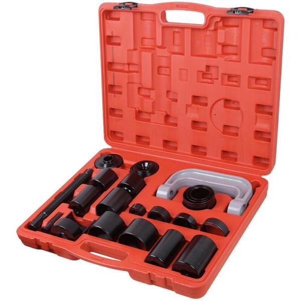 機能: ボールジョイントプレスキットは、ボールジョイント、Uジョイント、ブレーキアンカーピンなど、プレスフィット部品の取り外しと取り付けに最適で、ほとんどの2WDおよび4WD車両でコントロールアームを取り外すことなく作業が可能です。ボールジ...