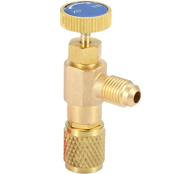 オスは1/4"SAE、メスは5/16"SAEなので、1/4"ホースを使っているR410aとR32エアコン冷媒充填システムに適合します。ホース接続側は1/4"オス、市販の1/4”SAEホースと接続用、ポート装着側は5/16"メス、R410aと...