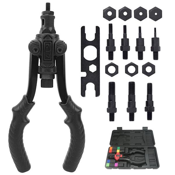 優れた鉄合金で作られており、高い硬度と長い耐久性があります。回転式デザインにより、ナットを迅速に装着・取り外しできます。作業ストロークは7mm、最大アーム力の倍率は38です。人間工学に基づいたデザインで、簡単で労力を節約できる操作を提供しま...