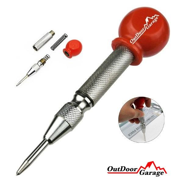 ドリルでの穴開けの際に、下準備として行うポンチング作業。 そんな時にこのオートマチックボンチを使えば、いちいちポンチとハンマーを用意しなくて済むので、スムーズに作業を行う事が出来ます。 また、ハンマー等を使ってポンチングするのと違い、穴がず...